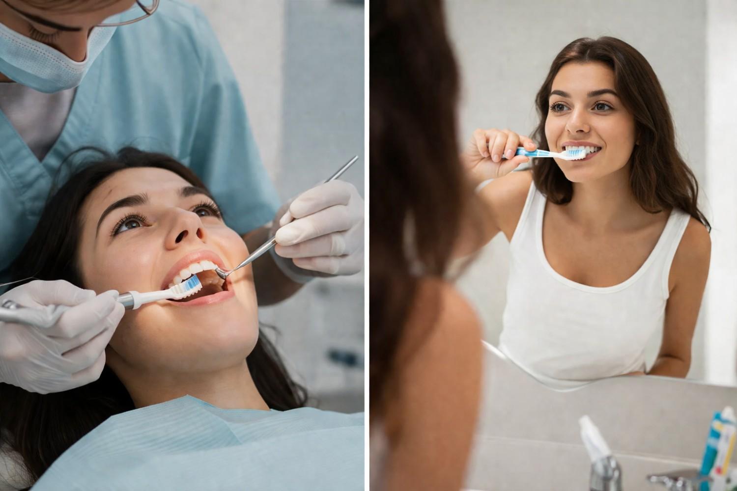 Teeth cleaning vs brushing at home whats the difference